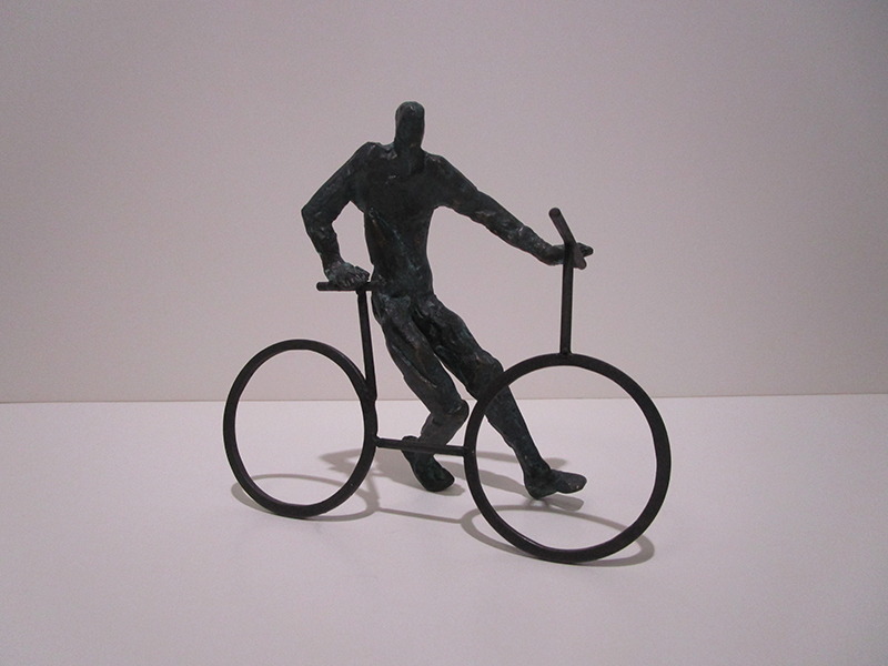 Radfahrer, Bronze,Hoehe 19 cm - Galerie Wroblowski